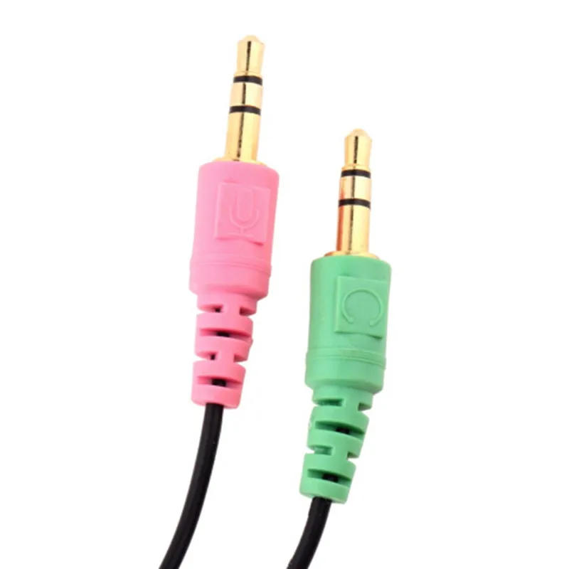 Male Earphone Headset 3.5mm 2 in 1 Female To Dual PC Adapter Audio Cable est Worldwide Hot Drop | Компьютеры и офис