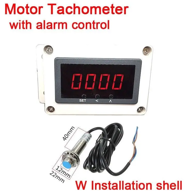 

Цифровой тахометр, измеритель скорости, сигнализация + переключатель приближения зала + корпус 12 В