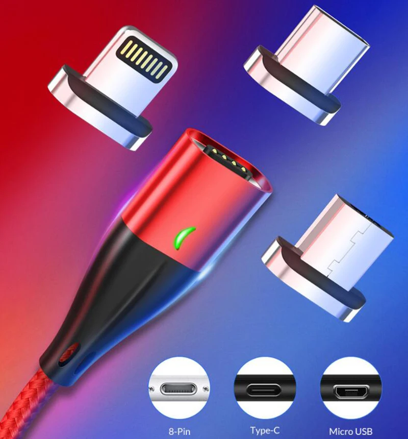 Магнитный кабель Micro usb Type C адаптер для быстрой зарядки телефона Type-C магнитное
