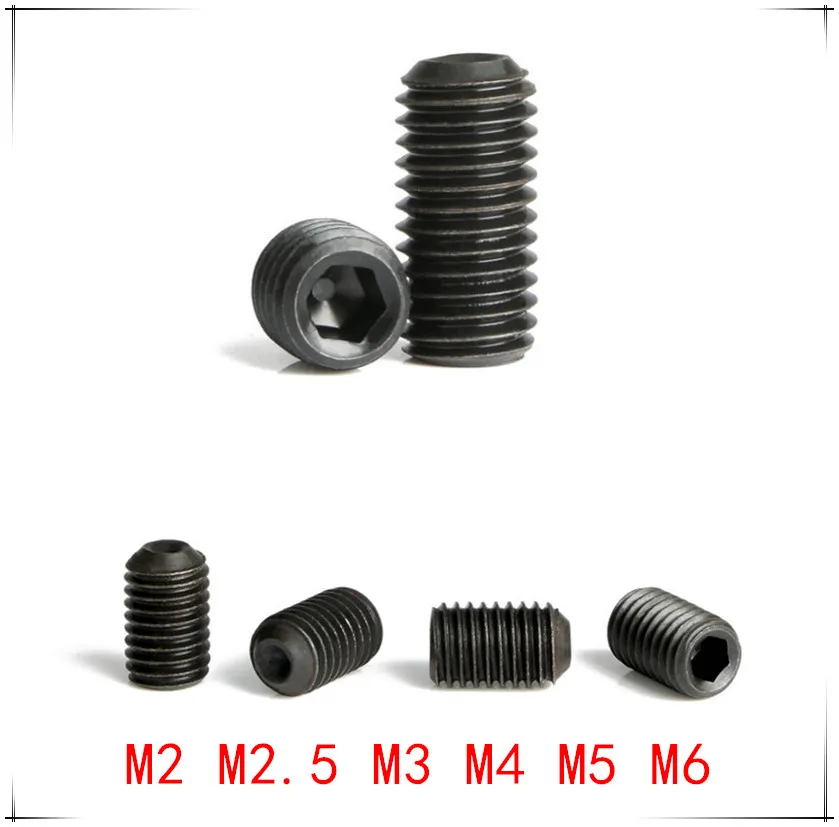 DIN916 набор винтов с шестигранным гнездом M2/M2.5/M3/M4/M5/M6 * 3/4/5/6/8/10/12/16/20/30 мм литой