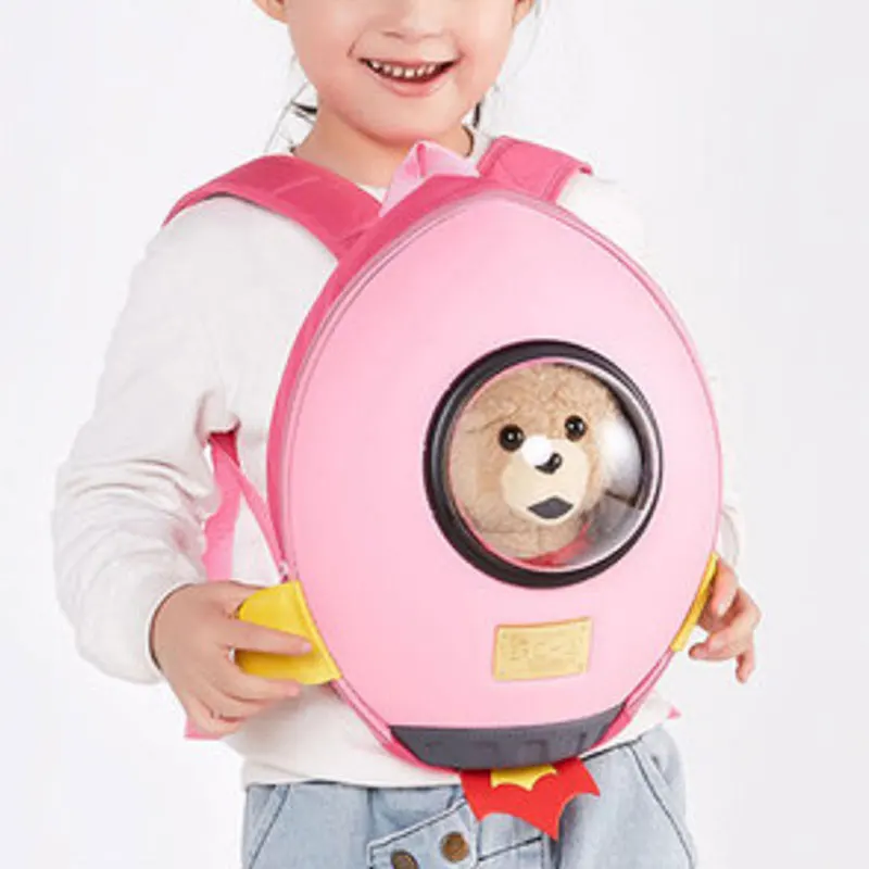 Детский Школьный рюкзак детские мини школьные сумки 3D Мультяшные ракеты милая