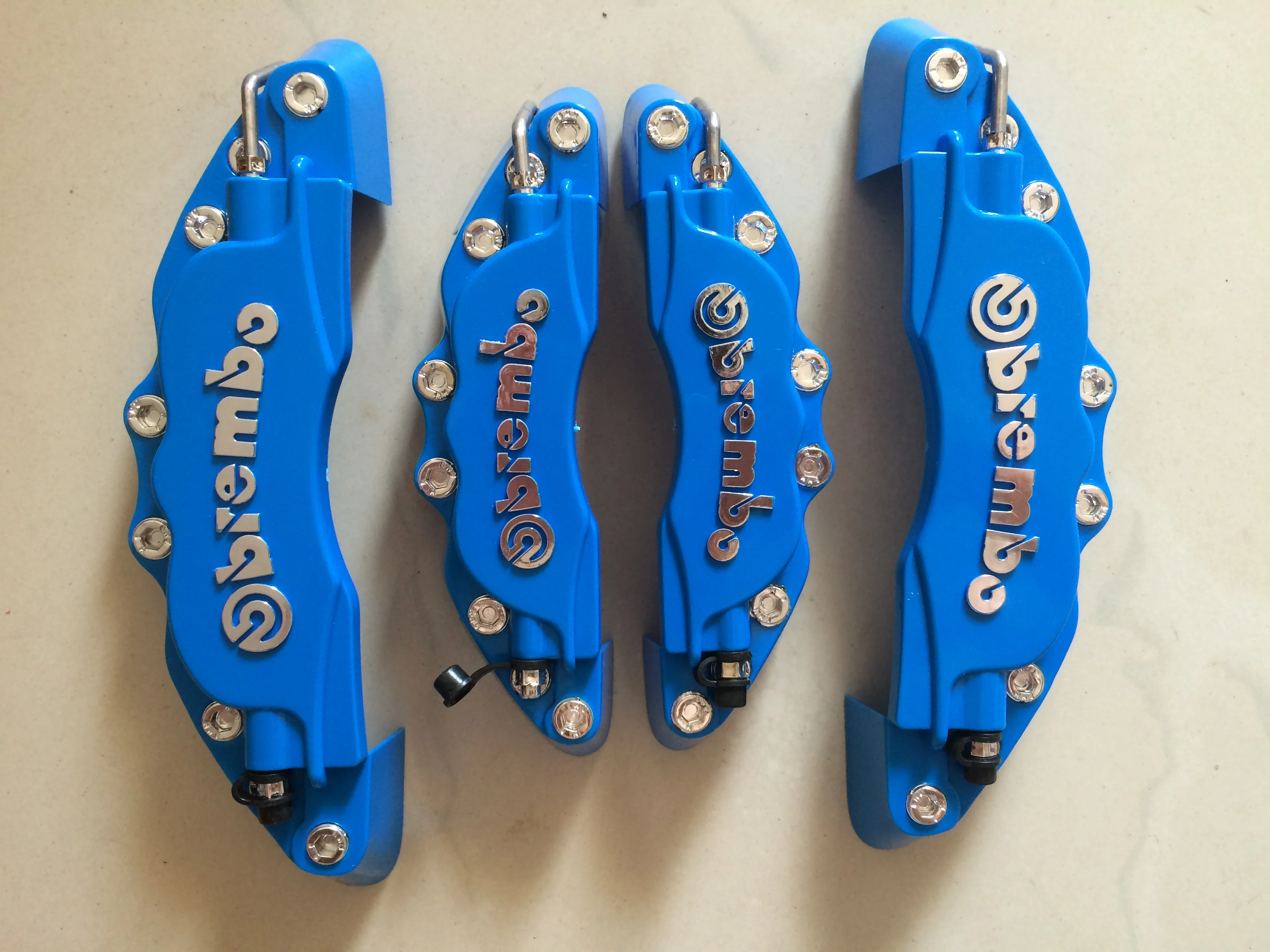 KUNBABY 4 цвета ABS пластик Авто хром 3D Brembo стиль дисковый тормозной суппорт Чехлы передние и задние размер L&M& S