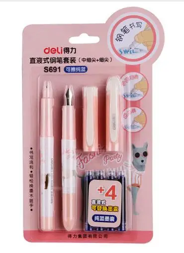 s691 pink Deli ручка конфеты авторучка Канцтовары синие чернила ручка модные школьные и деловые принадлежности подарки для детей инструменты для письма - Цвет: s691 pink