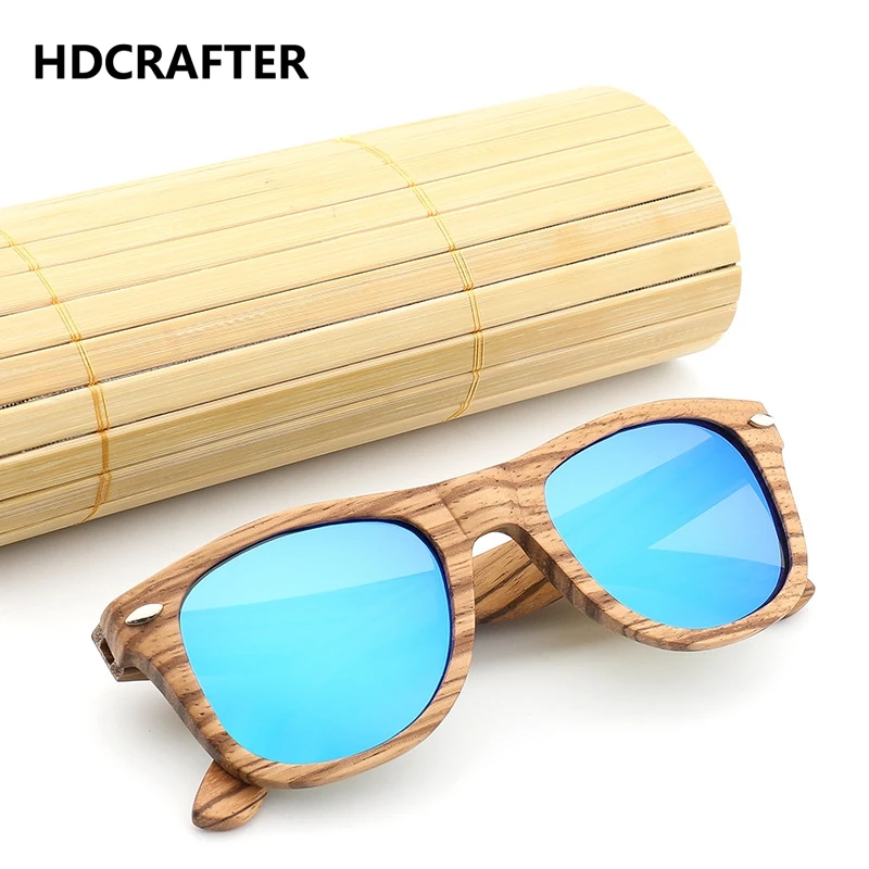Женские деревянные солнцезащитные очки HDCRAFTER классические поляризационные в