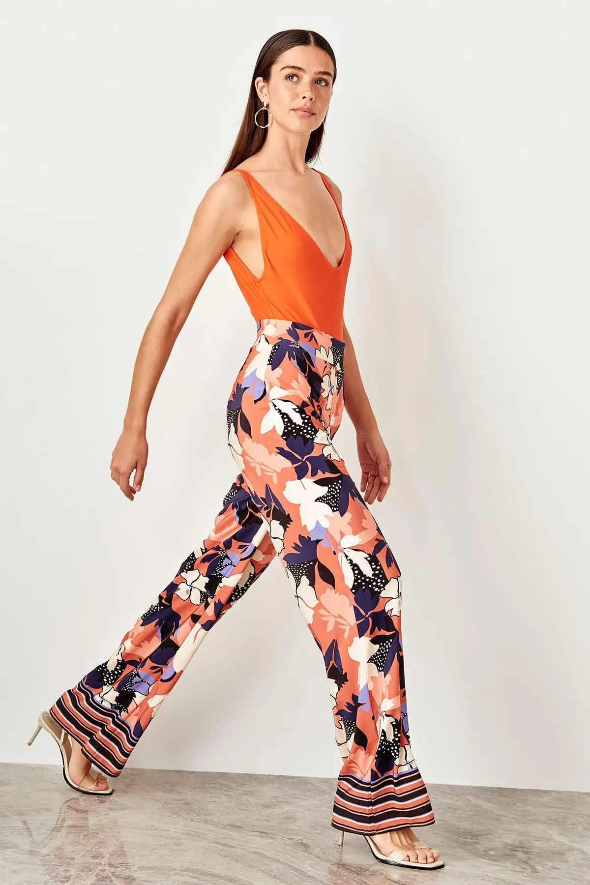 Trendyol разноцветные брюки TWOSS19LJ0367|Брюки| |