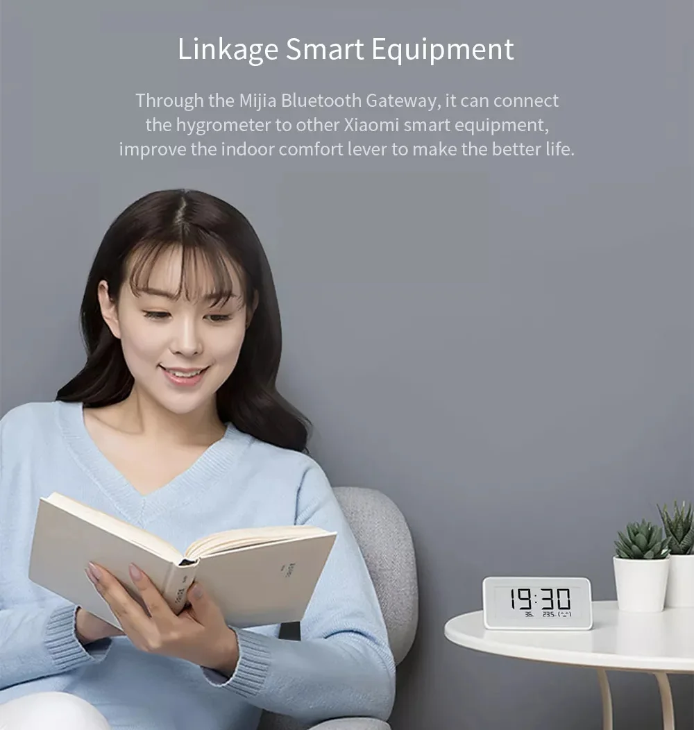 Xiaomi Mijia умный мониторинг температуры электронные цифровые часы с чернильным экраном Поддержка управления приложением