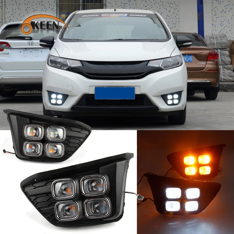 OKEEN для Honda Jazz Fit 2014 2015 2016 2017 поворотное желтое Сигнальное реле водонепроницаемый