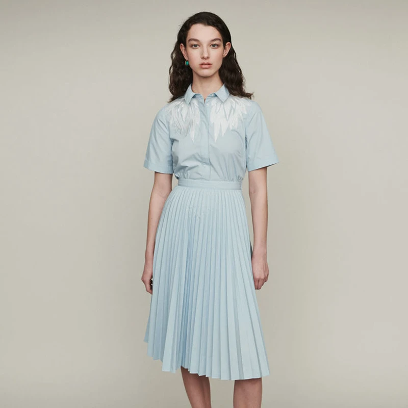 Высококачественное летнее платье 2019 женское Повседневное рубашка миди с