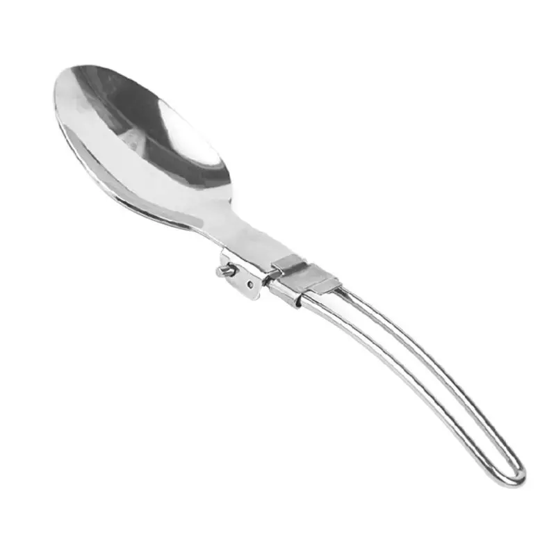Outdoor Camping Spoon Tab Travel Kits and Picnic Tableware Stainless Steel Folding Fork | Спорт и развлечения
