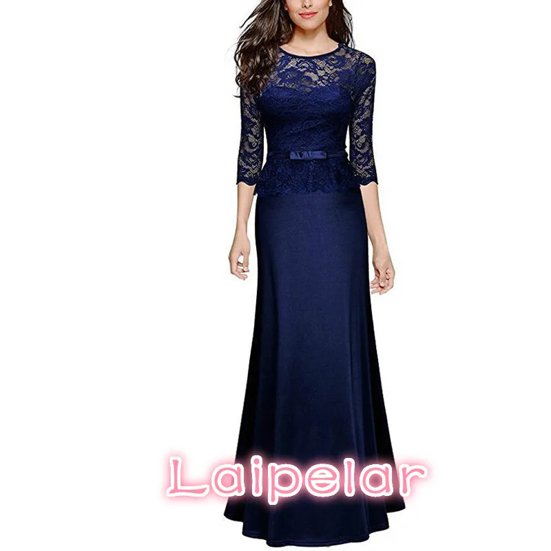 Женское кружевное платье летнее ажурное с полурукавами макси вечервечерние