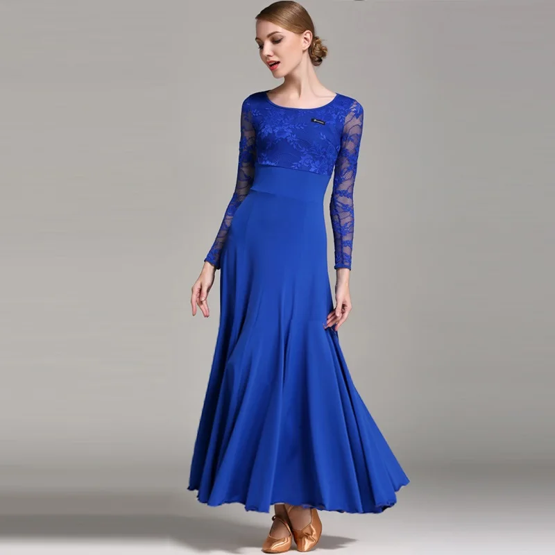 Latin Dance Dresses Ladies Skirts Present Women Vintage Ballroom Waltz Professional Womens B-6068 | Тематическая одежда и