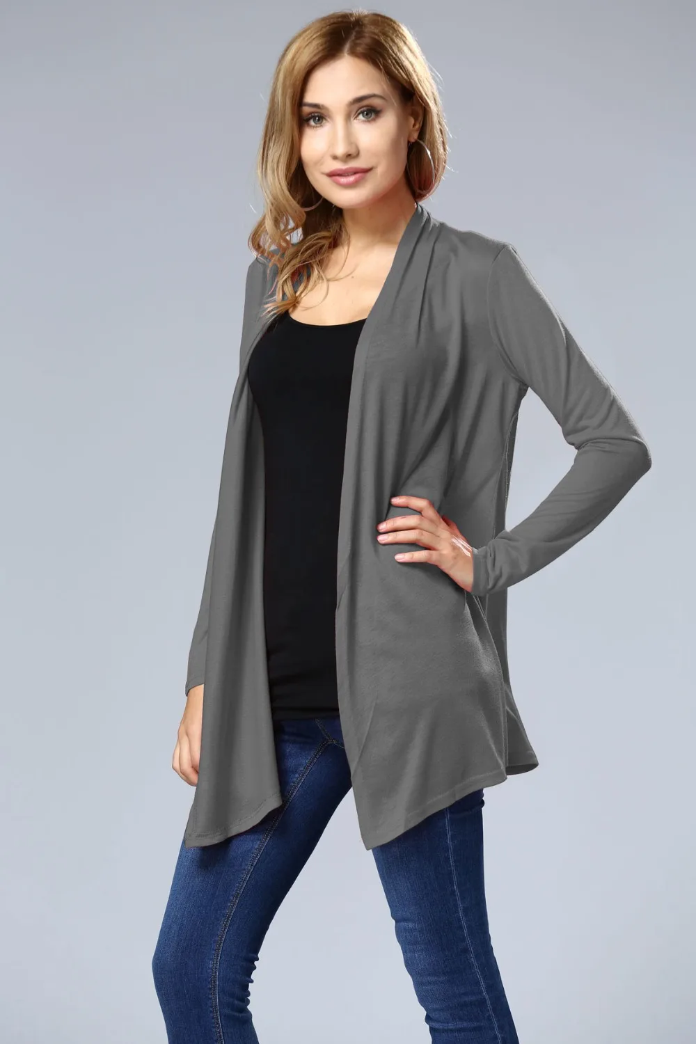 2018 elegant women open stitch casual coat spring autumn outerwear clothing white/gray/black/army green/hot pink Женская одежда