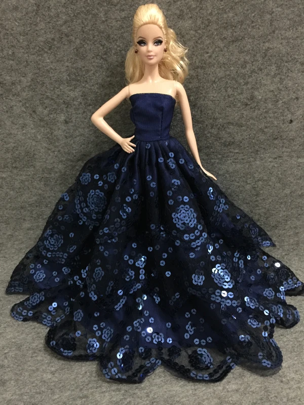 

doll clothes doll dress blue dress wedding dress for BB 1:6 dolls BBI635