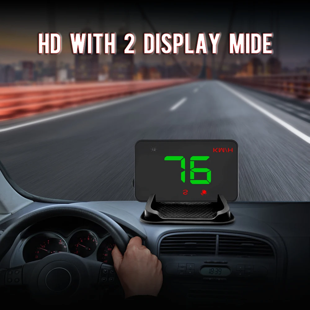 Универсальный автомобильный GPS датчик скорости HUD 3 5 мм дисплей с отображением o