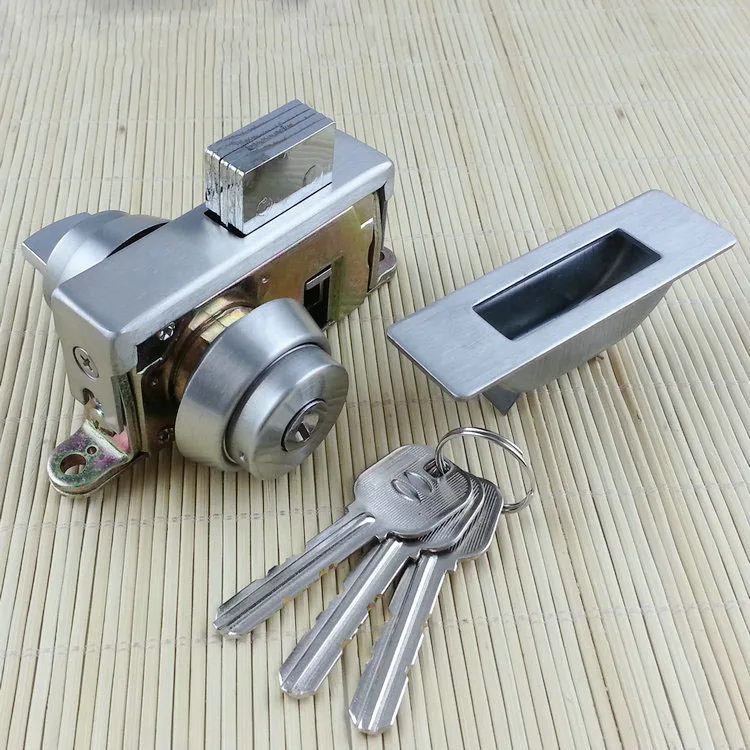 

free shipping glass door box lock security lock House Ornamentation Door Hardware Lock stainless steel lock