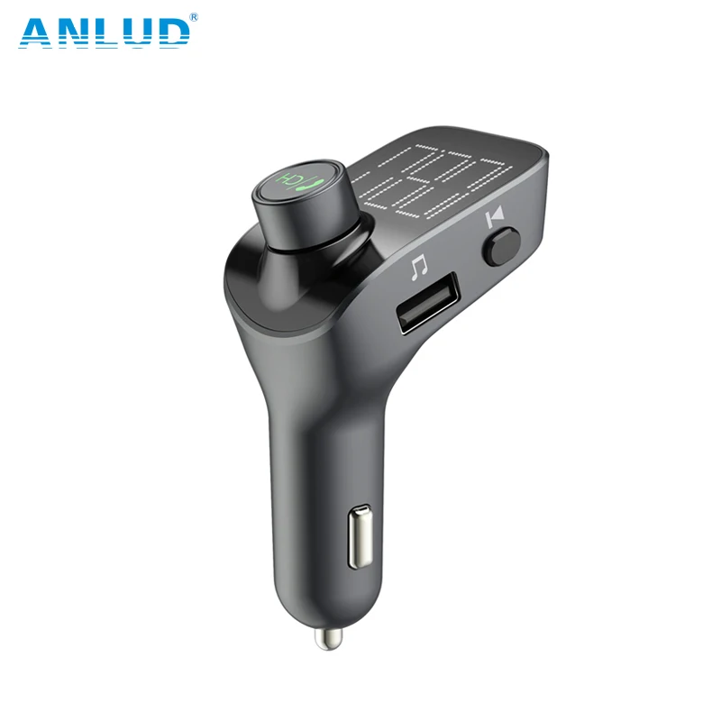 ANLUD Bluetooth 5 0 автомобильный FM передатчик уникальный дисплей экран комплект