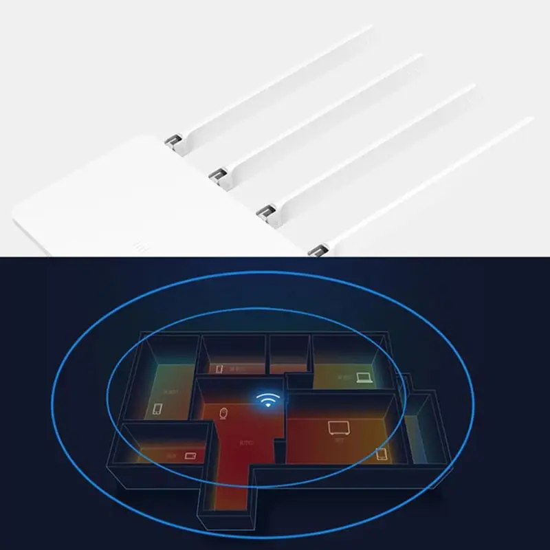 Xiaomi Mi Wi-Fi маршрутизатор 3A на китайском языке 4-антенны приложение Управление 64 Мб памяти 802.11ac Dual Band 2,4 ГГц Wi-Fi 5 ГГц маршрутизатор для дома