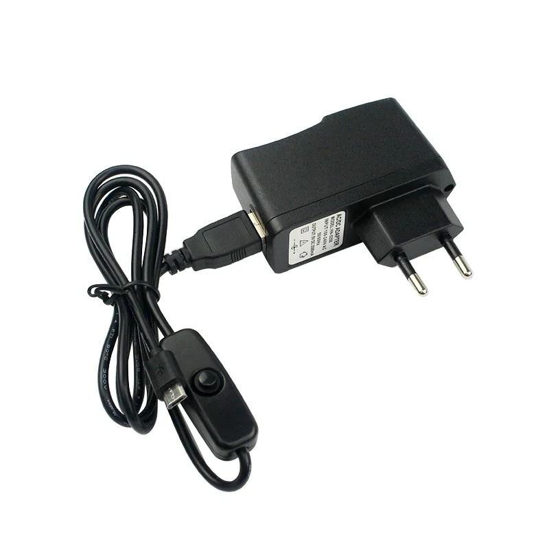 5 В 2.5a Питание адаптер Зарядное устройство и Micro USB кабель с выключателем ЕС США Plug