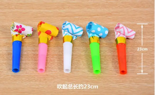Маленькие многоцветные вечерние свистки для детей на день рождения украшения
