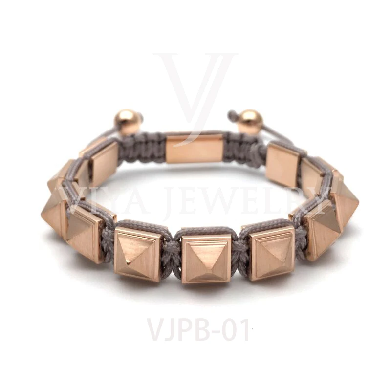 Новое поступление Для мужчин золотой браслет в форме пирамиды пирамида из бисера