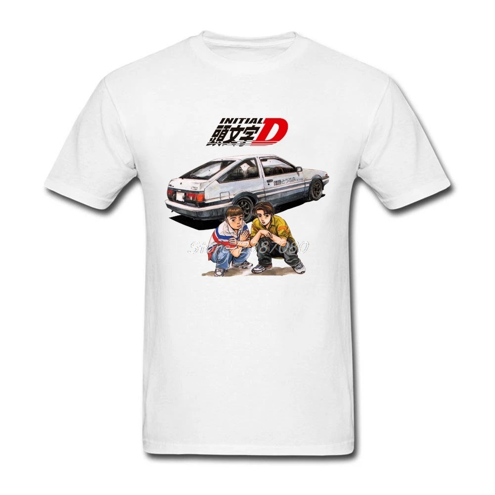 Молодежи комиксов Initial D футболка короткий рукав пользовательские Для мужчин