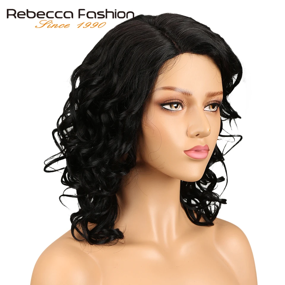 Волосы Rebecca черные волнистые перуанские свободные|Парики на частичной сетке| |