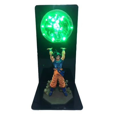 Зеленый Новые Dragon Ball Гоку прочность бомбы Творческий Настольная светодиодный LED спальня Туалет декоративные освещение малыш праздничные подарки ночник - Испускаемый цвет: Зеленый
