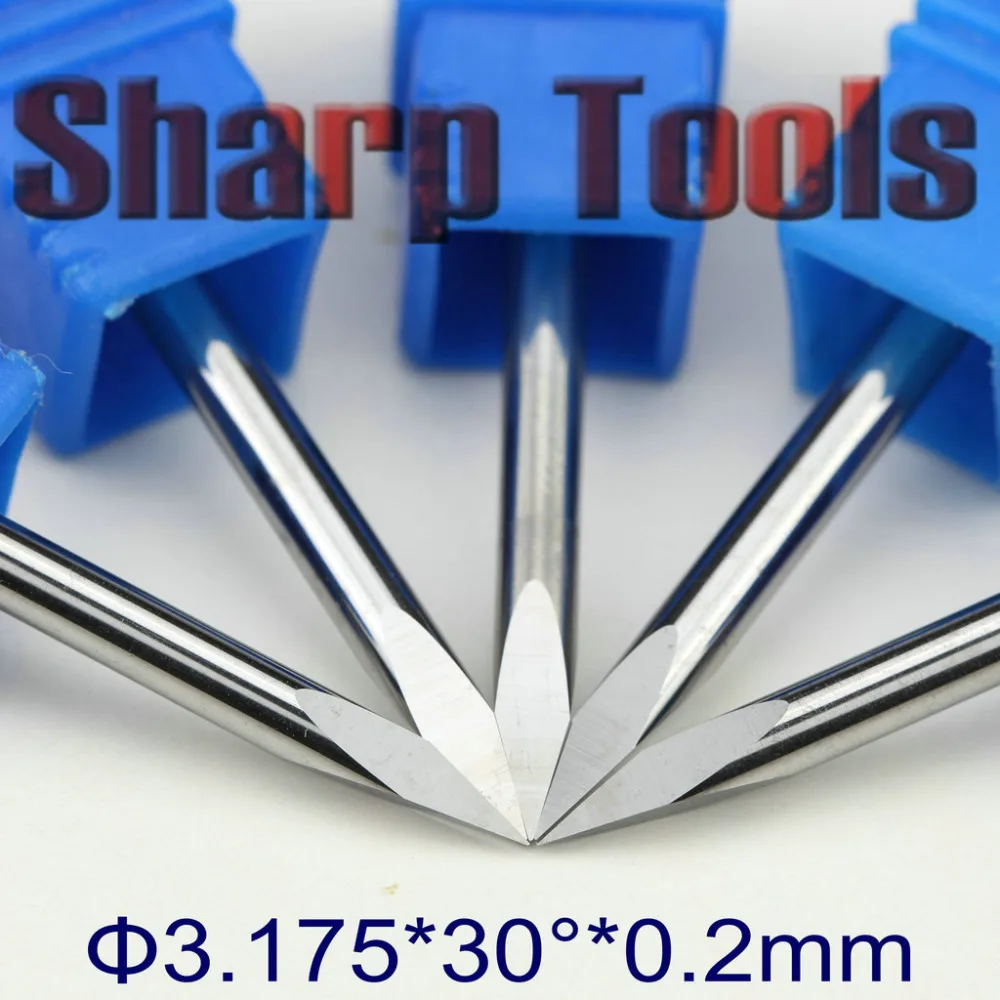 

30 Degree*0.2mm 3-Face End Mill Flat Bottom PCB Engraving Bits CNC Knife Cutter V Carbide Router Bits Wood Cutter Milling Tool
