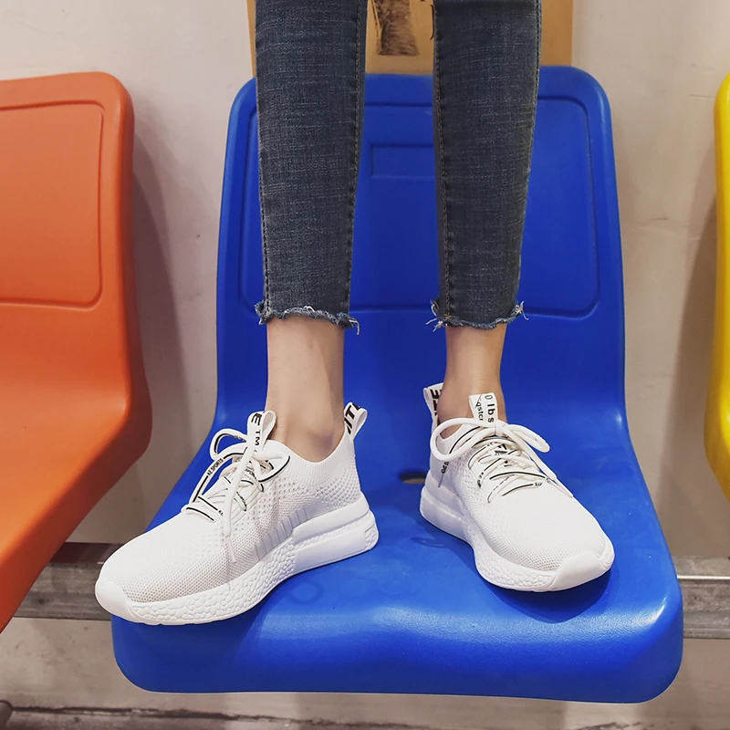 2019 хит продаж женские кроссовки модные легкие сетчатые туфли на плоской подошве