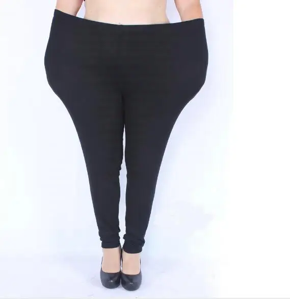 Новинка на осень-зиму XXXL 5XL Большие размеры жира из эластичного хлопка для маленьких девочек и мальчиков; теплые мягкие 2 цвета женские леггинсы Осенняя рубашка из плотного кашемира; леггинсы - Цвет: black