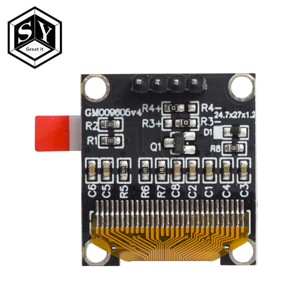 0,96 дюймов IIC Серийный белый OLED дисплей модуль 128X64 IEC SSD1306 12864 плата с ЖК-экраном GND VCC SCL SDA 0,9" для Arduino черный