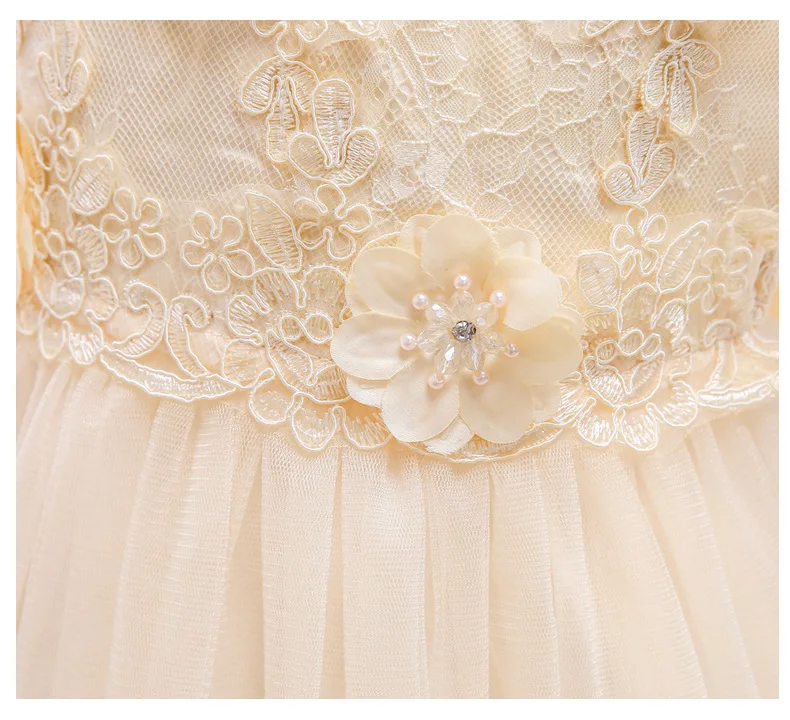 

Flower Lace Girls Dress Big Bow Princess Dresses For Girl Birthday Present Party Clothes Formal Dress Christmas Children Costume
