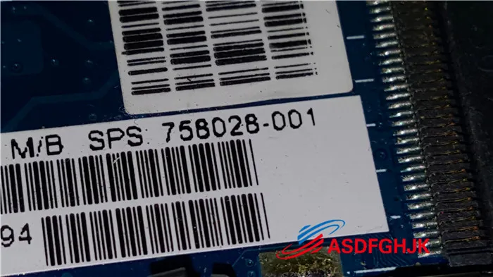 Используется для материнской платы ноутбука HP 350 G1 с процессором I3 SR1EK 758028-001