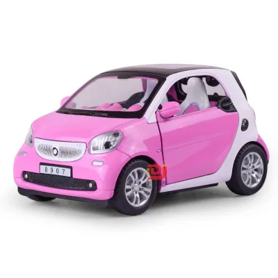 Pink 1/24 модель автомобиля из интеллектуального сплава(TY8907) L = 11,5 см W = 8 см выглядит большой игрушечный автомобиль 3 с открывающимися дверцами Хорошая производительность в автомобильной музыки и освещении - Цвет: Pink