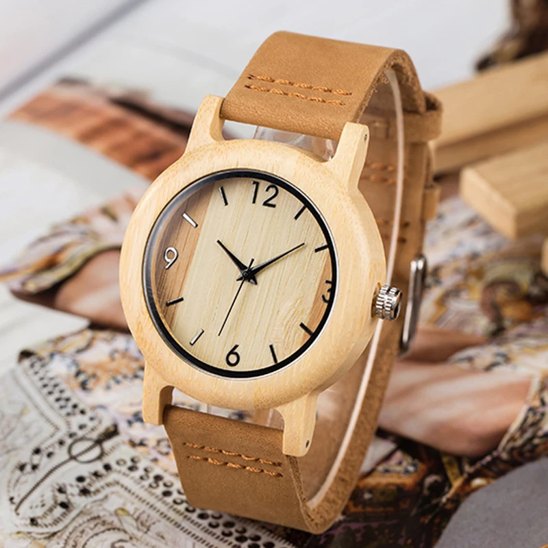 2017 женские часы старинные деревянные девушка просто белого цвета свет наручные