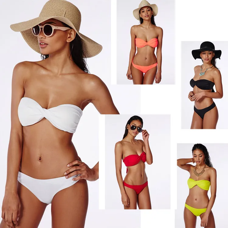 Летний стиль женский купальник бикини купальники для женщин размера плюс
