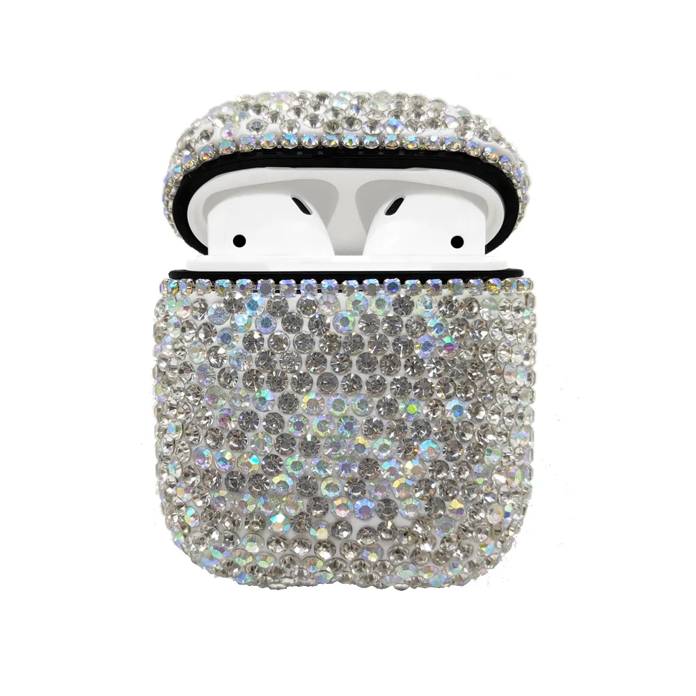 Модные чехлы для Airpods TWS i10 i12 чехол Bluetooth Стразы чехол Пылезащитная Роскошная полная дрель airpod чехол для женщин и девочек