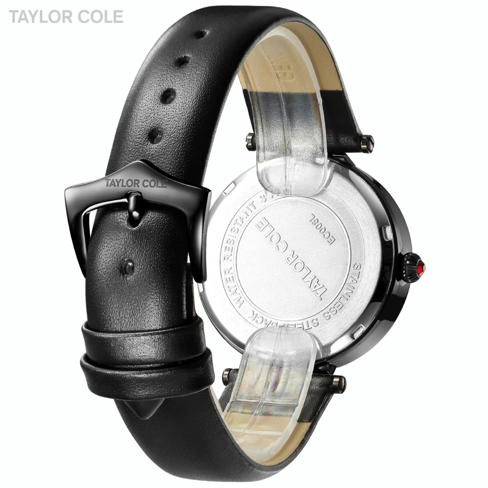 Echo новый бренд Taylor женские часы Cole черный ремешок из натуральной кожи Zegarki Damskie