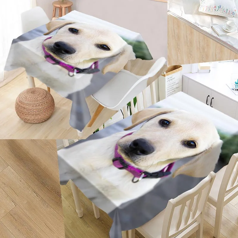 Custom dog animal Table Cover Oxford Waterproof Tablecloth Can Wash The Tablecloths For Kitchen Wedding Hotel Decoration | Дом и сад