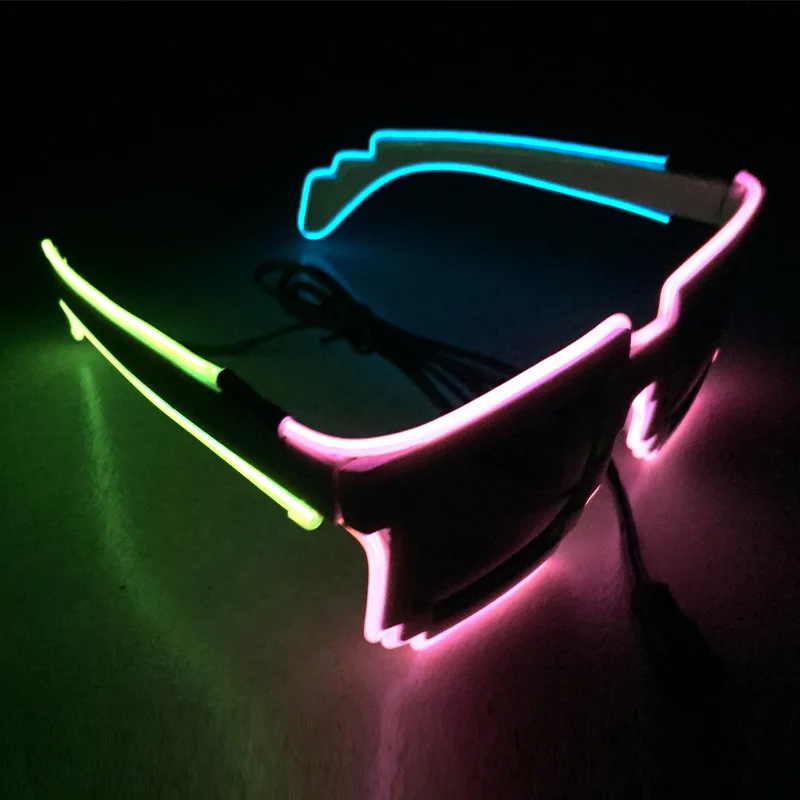 Блестящие вечерние очки для Хэллоуина и праздника 10 шт./лот затвор светящиеся El