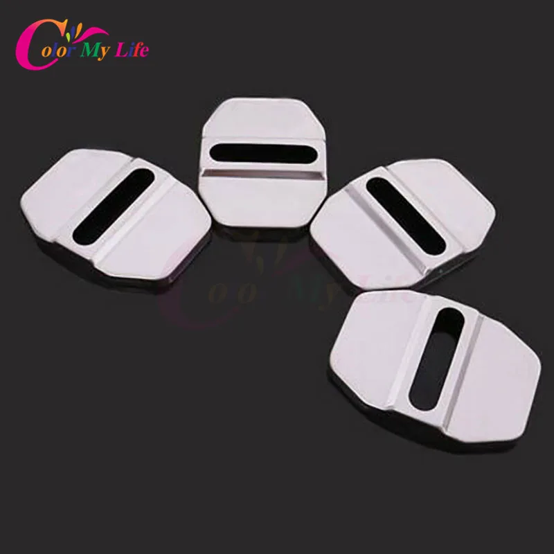 4 шт. Нержавеющая сталь защита для дверного замка накладка дверная наклейка с