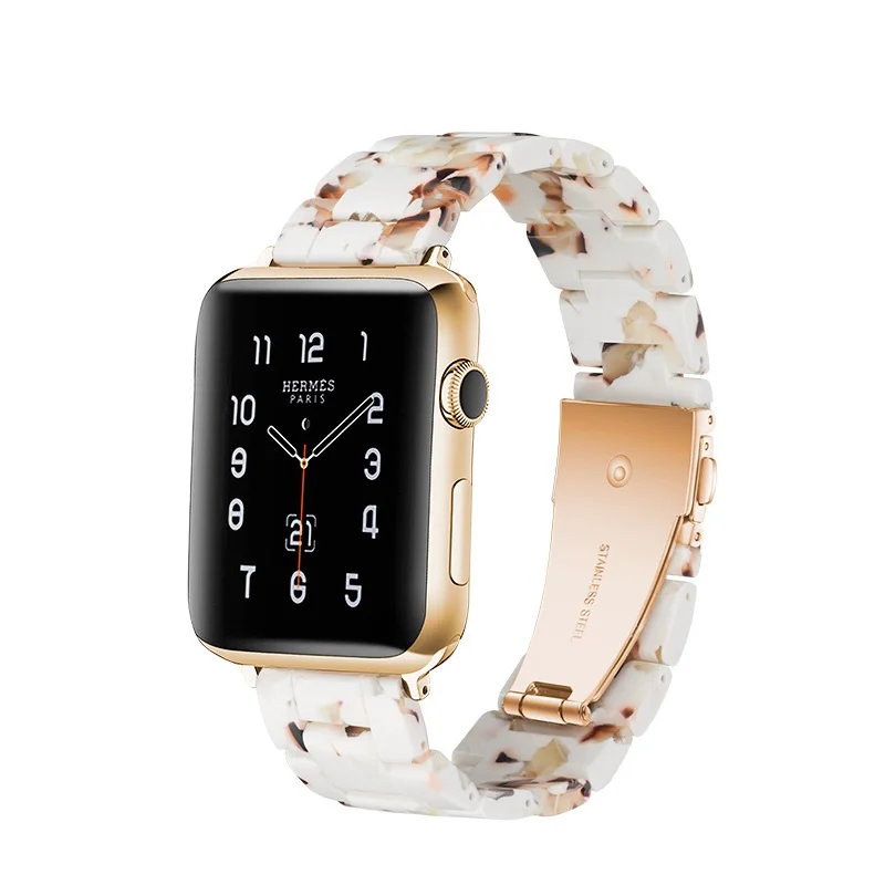Полимерный браслет для Apple watch 38 мм/42 мм/40 мм/44 мм женский и мужской ремешок с пряжкой из нержавеющей стали для iwatch Series 4 3 2 1