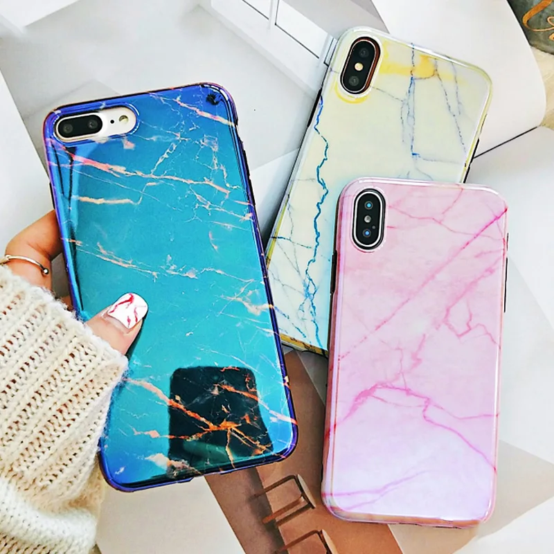 Роскошный чехол UBERAY мраморный для iphone XS Max XR 7 8 Plus чехлы телефонов мягкий