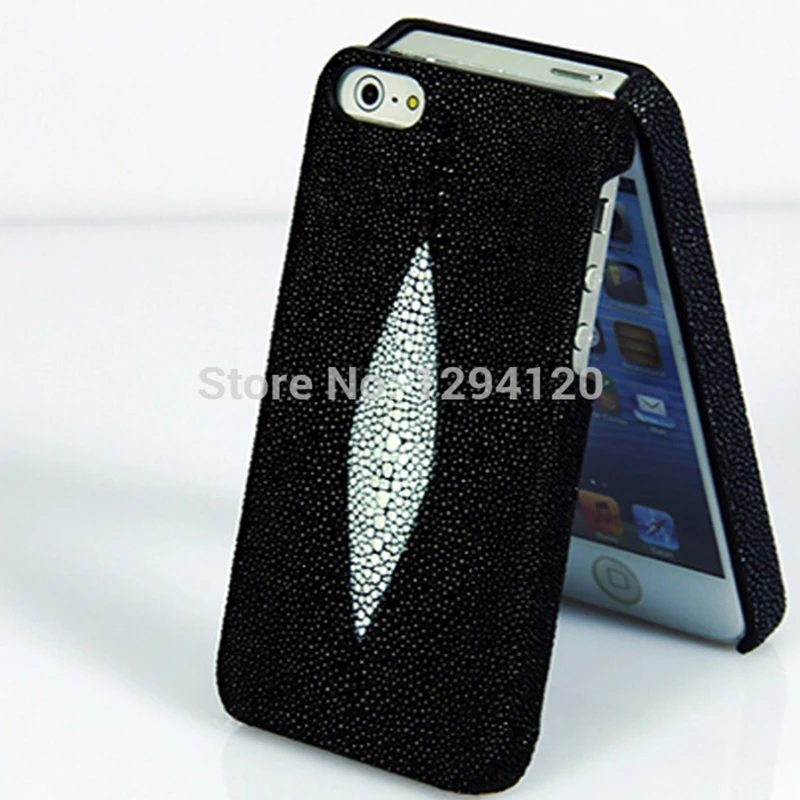 Натуральная зернистая маленькая кожа ткань синий черный для телефона