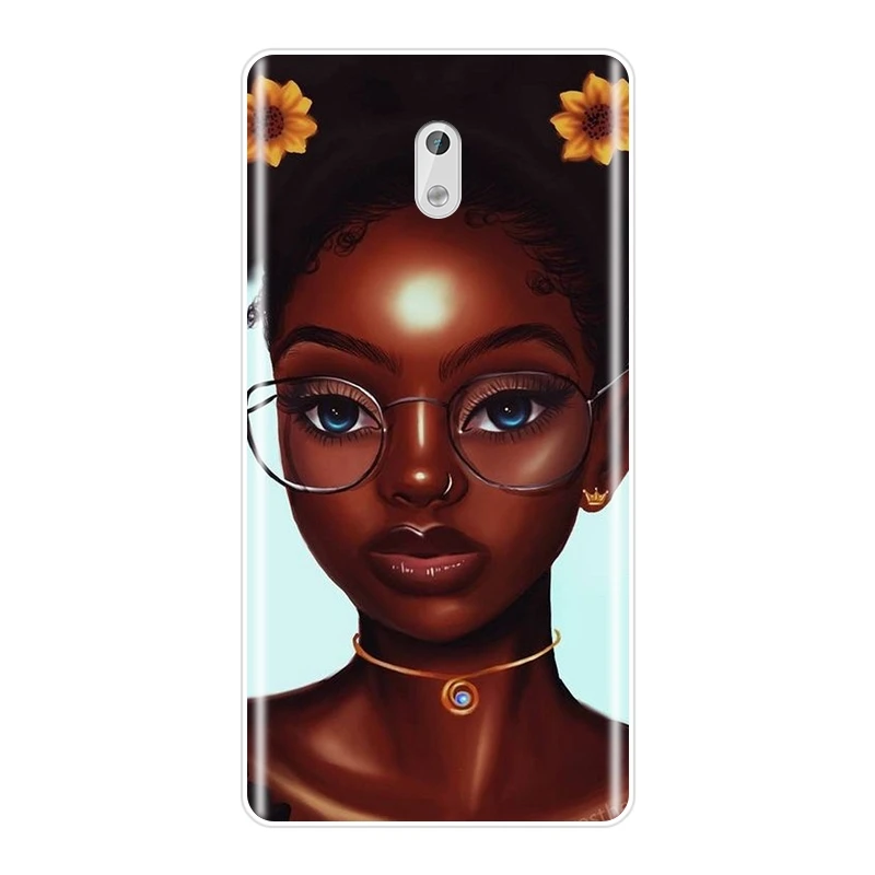 ТПУ черная девушка волшебный меланин африканская красота задняя крышка для Nokia 7