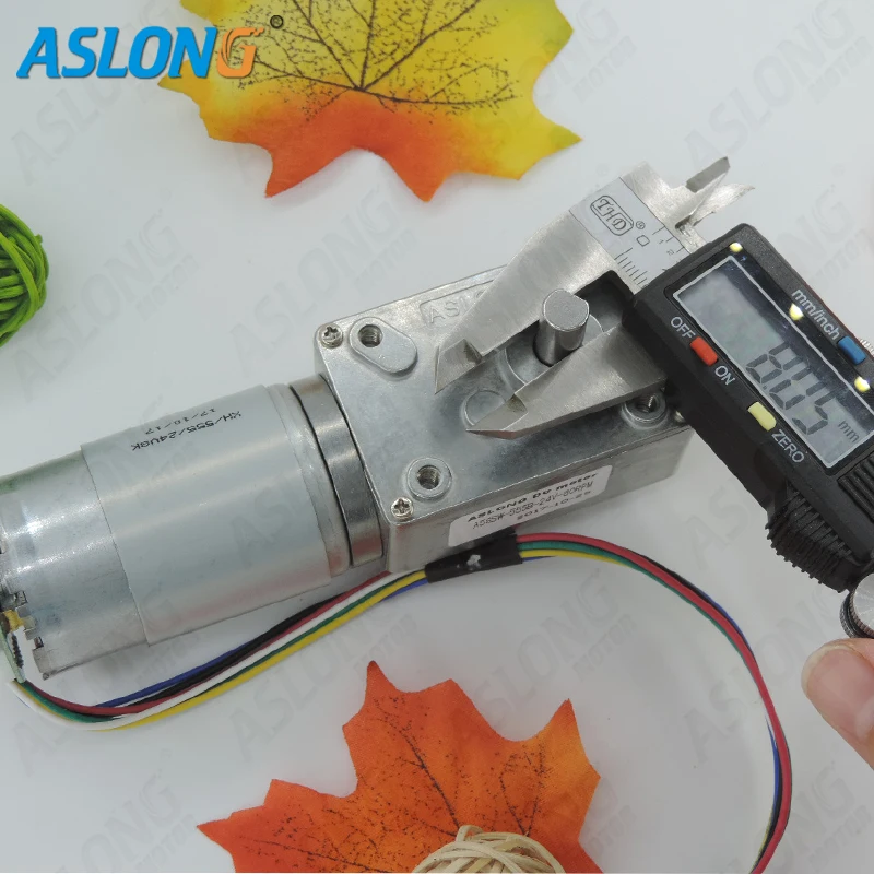 ASLONG dc worm gear motor with encoder