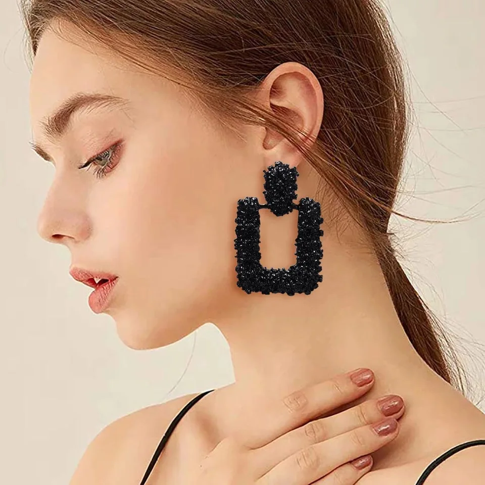 Женские серьги-гвоздики из сплава европейские серьги с маслом для друзей 2019 |