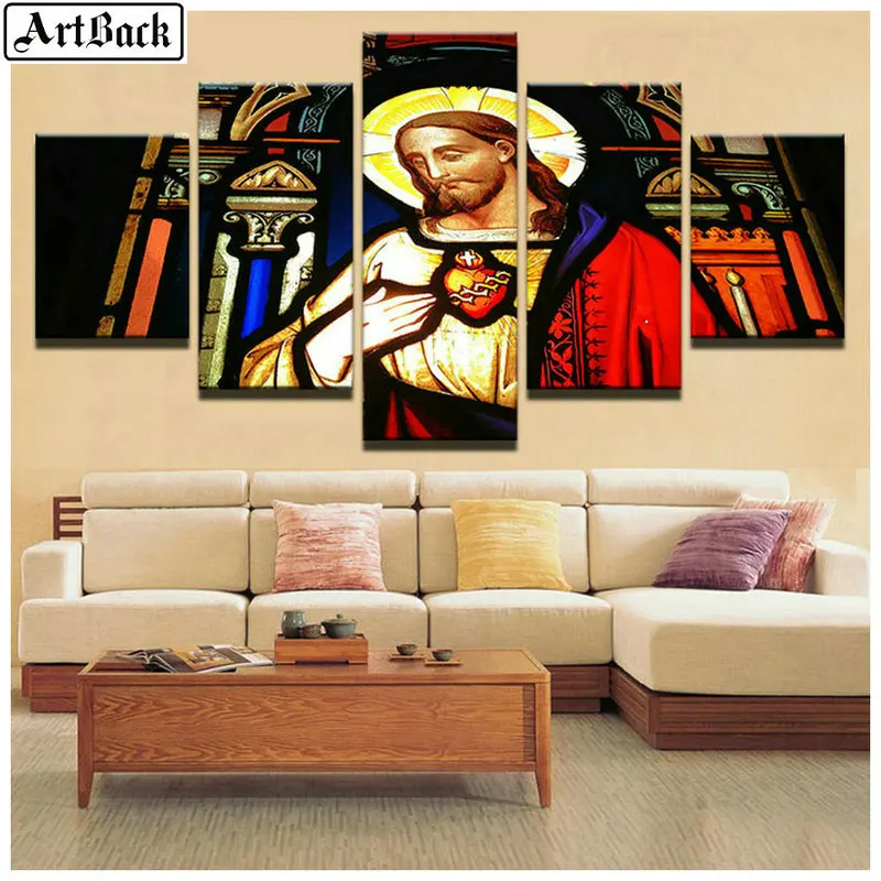 Картина из страз ARTBACK 5d с изображением Иисуса для украшения гостиной