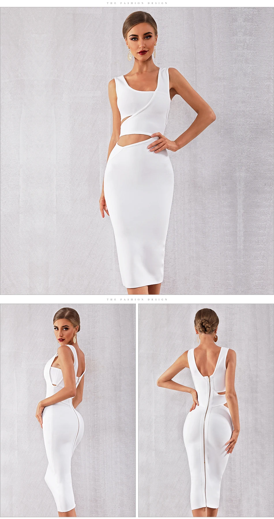 ADYCE новое летнее женское белое Клубное Бандажное платье Vestido черное сексуальное открытое облегающее платье без рукавов вечерние платья знаменитостей
