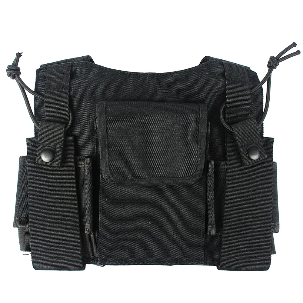 

2pcs NEW Universal Radio Carry Case for Walkie Talkie Chest Pocket Black Backpack for Walkie Talkie Accessories